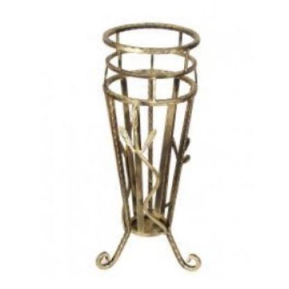 Prekės „Dėklas skėčiams metalinis sendinto aukso spalvos 55 x 30 cm 10-0390“ paveikslėlis