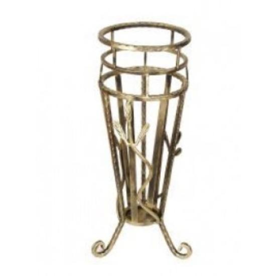 Prekės „Dėklas skėčiams metalinis sendinto aukso spalvos 55 x 30 cm 10-0390“ paveikslėlis