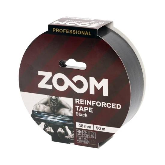 Prekės „Juosta armuota juoda 48 mm x 50 m Zoom Pro“ paveikslėlis