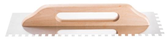 Prekės „Glaistyklė klijams 480x130 mm 6 mm nerūdijančio plieno Hardy“ paveikslėlis