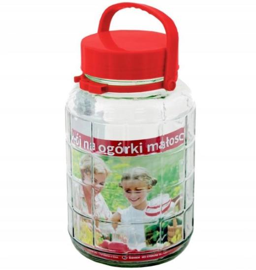 Prekės „Stiklainis su plastikiniu dangčiu 5 l“ paveikslėlis