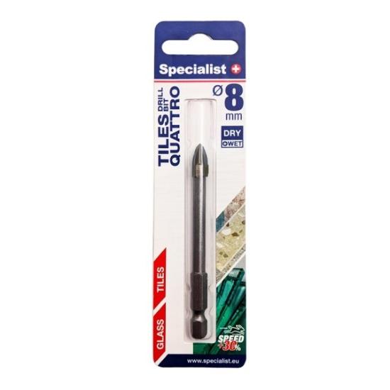 Prekės „Grąžtas stiklui/keramikai 8x85 mm Specialist+“ paveikslėlis