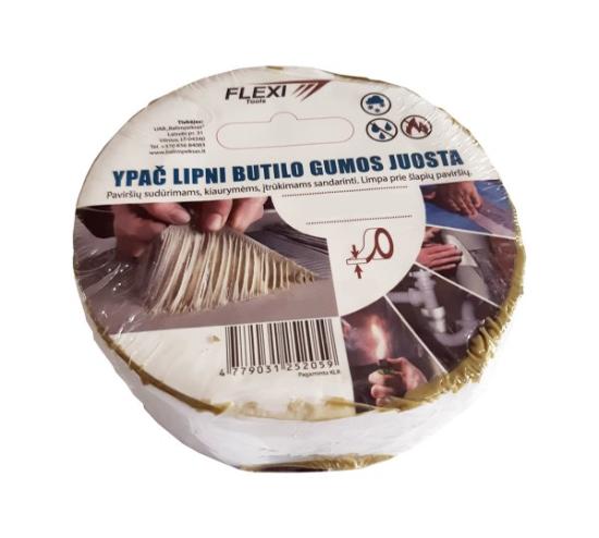 Prekės „Ypač lipni butilo gumos juosta sandarinimui 5 CM X 5 M x 1.2 MM JUO50-1.2“ paveikslėlis