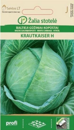 Prekės „Sėklos baltieji gūžiniai kopūstai KRAUTKAISER H  0,1g“ paveikslėlis