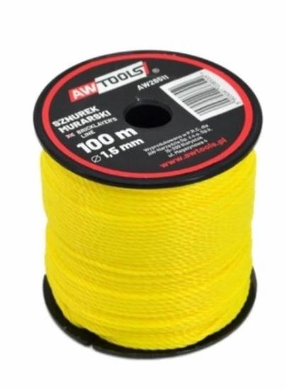Prekės „Virvė mūrininko 1,5 mm 100 m AWTools“ paveikslėlis