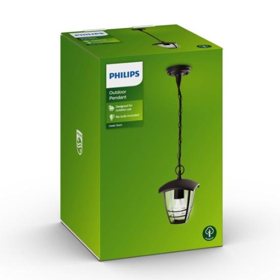 Prekės „Pakabinamas šviestuvas PHILIPS CREEK, 1x60 W, 230 V, IP44“ paveikslėlis