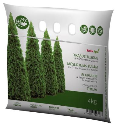 Prekės „Trąšos tujoms THUJASFERT 4kg“ paveikslėlis