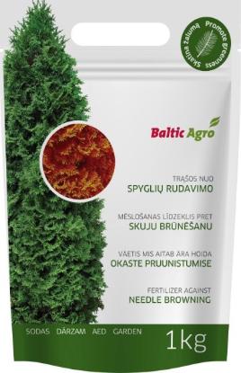 Prekės „Trąšos tujoms ir spygliuočiams nuo rudavimo 1 kg“ paveikslėlis