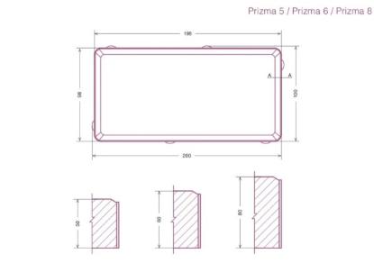 Prekės „Grindinio trinkelė Granit Prizma 6, BM, 200x100x60 mm“ paveikslėlis