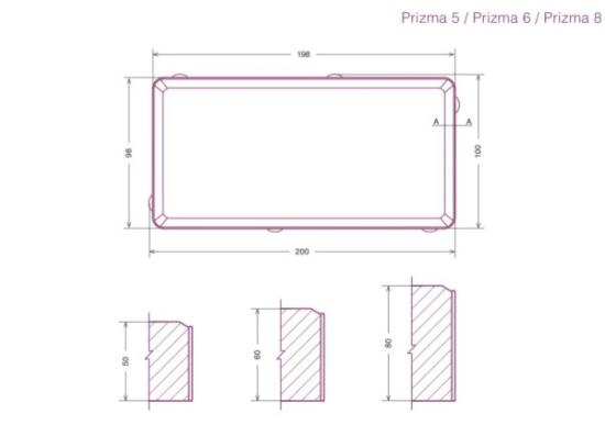 Prekės „Grindinio trinkelė Granit Prizma 6, BM, 200x100x60 mm“ paveikslėlis