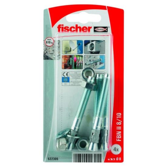 Prekės „Žiedinis ankeris 10x125/50mm FBN II 10/50 4vnt Fischer“ paveikslėlis