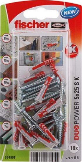 Prekės „Kaištis su sraigtu 8x65mm DUO 4vnt Fischer“ paveikslėlis
