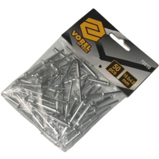 Prekės „Kniedės aliuminės 4 x 12,7 mm 50 vnt Vorel“ paveikslėlis