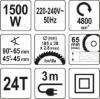Prekės „Pjūklas diskinis 1500 W 185 mm YT-82152 Yato“ paveikslėlis