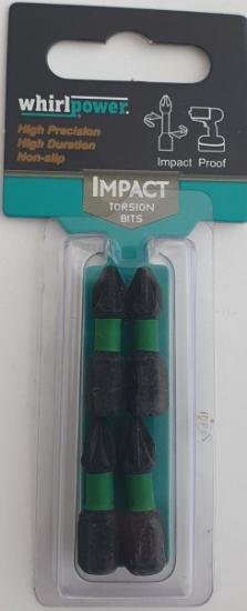 Prekės „Antgaliai atsuktuvo PZ2x25 mm Impact 4 vnt 963 Whirlpower“ paveikslėlis