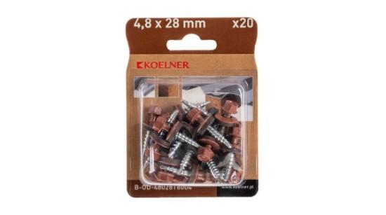 Prekės „Savisriegiai į medį 4,8x35 mm RAL 8004“ paveikslėlis