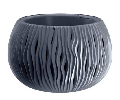 Prekės „Plastikinis vazonas DSK180-S433 Bowl Sandy, antracito spalvos“ paveikslėlis