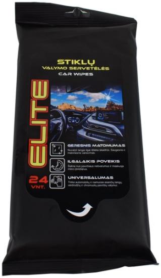 Prekės „Servetėlės drėgnos stiklui 24 vnt Elite“ paveikslėlis