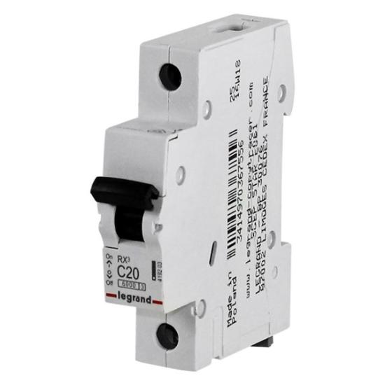 Prekės „419203 Automatinis jungiklis RX3 1P C20A 6kA Legrand“ paveikslėlis