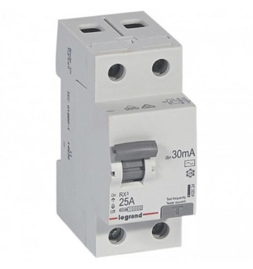 Prekės „402024 Srovės nuotėkio relė RX3 2PC25 6kA Legrand“ paveikslėlis