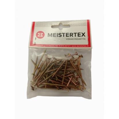 Prekės „Medsraigčiai geltoni 3,5x50 mm 50 vnt Meistertex“ paveikslėlis