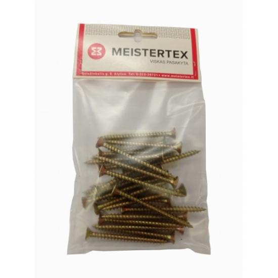 Prekės „Medsraigčiai geltoni 4,5x45 mm 40 vnt Meistertex“ paveikslėlis
