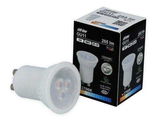 Prekės „Lempa LED GU11 3W 2700K 255lm LEDline“ paveikslėlis