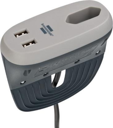 Prekės „Ilgiklis Sofa-Steckdose, 1 lizdo, 2xUSB, 3 metrų, IP20“ paveikslėlis