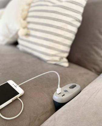 Prekės „Ilgiklis Sofa-Steckdose, 1 lizdo, 2xUSB, 3 metrų, IP20“ paveikslėlis