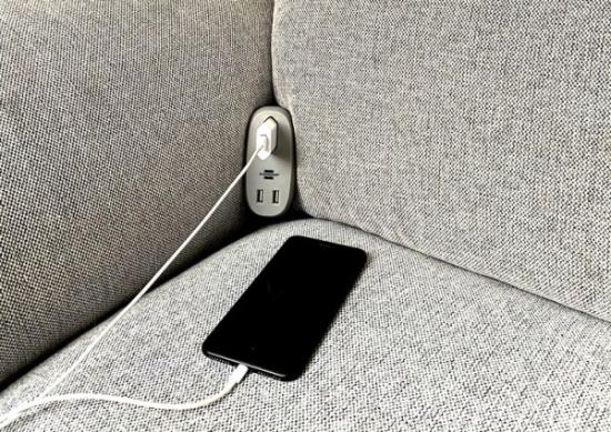 Prekės „Ilgiklis Sofa-Steckdose, 1 lizdo, 2xUSB, 3 metrų, IP20“ paveikslėlis