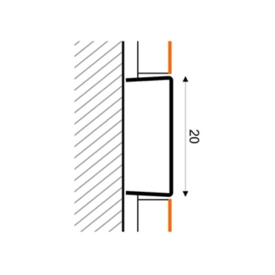Prekės „Profilis SC020-51-250 20mm nerūdijantis plienas 2,5m“ paveikslėlis
