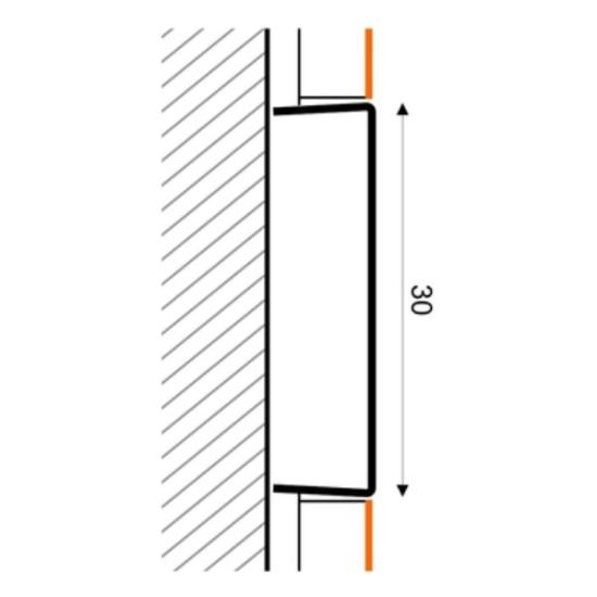 Prekės „Profilis SC030-51-250 30mm nerūdijantis plienas 2,5m“ paveikslėlis
