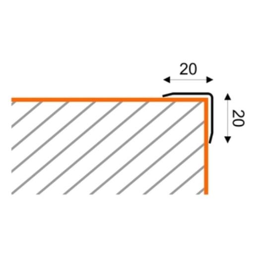 Prekės „Profilis SK020-50-250 20x20mm nerūdijantis plienas 2,5m“ paveikslėlis