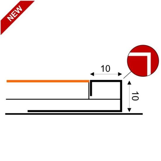 Prekės „Profilis SQG10-50-250 10x10mm nerūdijantis plienas 2,5m“ paveikslėlis