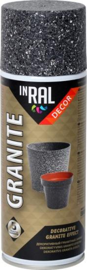 Prekės „Dažai INRAL DECOR GRANITE obsidian.aer.400ml“ paveikslėlis