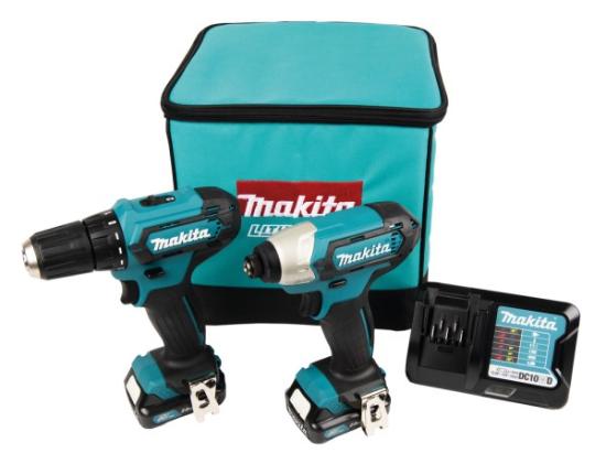 Prekės „Suktuvų rinkinys akumuliatorinių 12V 2x2Ah DF333D+TD110D Makita, 2x baterijos ir įkroviklis“ paveikslėlis