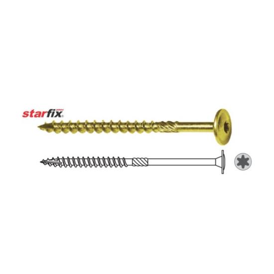 Prekės „Sraigtas staliaus AWCT 6x140/F (4vnt) plokščia galva TX30“ paveikslėlis