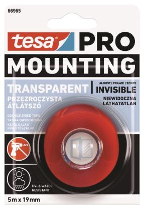 Prekės „Juosta dvipusė skaidri 5 m x19 mm PRO Tesa“ paveikslėlis
