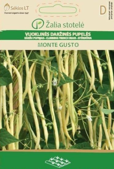 Prekės „Sėklos vijoklinės daržinės pupelės MONTE GUSTO 10g“ paveikslėlis