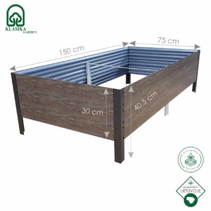 Prekės „Pakelta GPPS lysvė KLASIKA WOODLOOK, ruda“ paveikslėlis