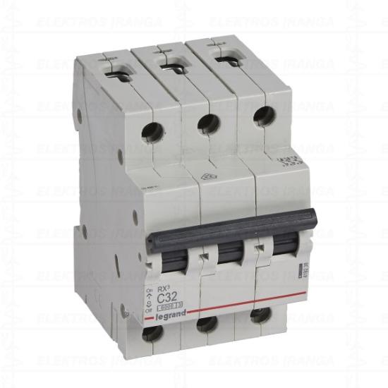 Prekės „Modulinis MCB automatinis jungiklis RX3 3P C32A 6kA Legrand“ paveikslėlis