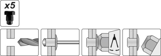 Prekės „Kniediklis 3,2-6,4 mm AL/NP žirklinis 330 mm Yato“ paveikslėlis