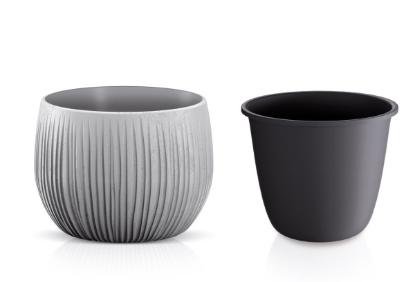 Prekės „Plastikinis vazonas Beton Bowl DKB150-422U, pilkos spalvos“ paveikslėlis