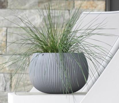 Prekės „Plastikinis vazonas Beton Bowl DKB180-422U, pilkos spalvos“ paveikslėlis