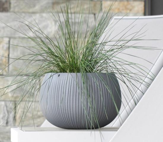 Prekės „Plastikinis vazonas Beton Bowl DKB180-422U, pilkos spalvos“ paveikslėlis