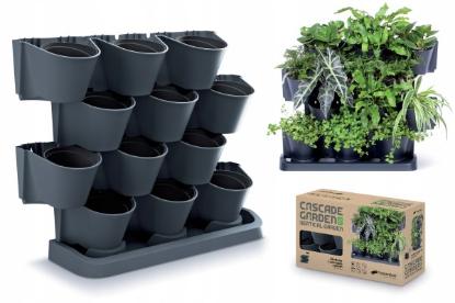 Prekės „Vazonai vertikalūs antracit IO2W600S Cascade Garden“ paveikslėlis