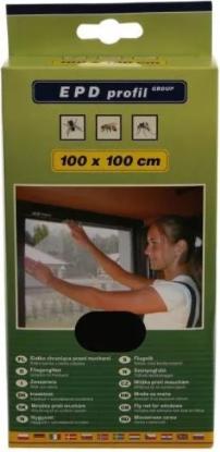 Prekės „Apsauginis langų tinklelis nuo uodų 100 x 100 cm, juodos spalvos“ paveikslėlis