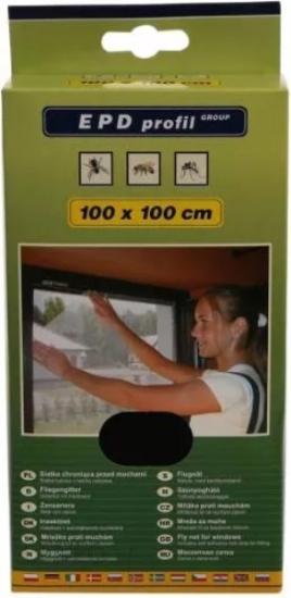 Prekės „Apsauginis langų tinklelis nuo uodų 100 x 100 cm, juodos spalvos“ paveikslėlis