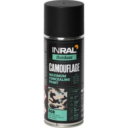 Prekės „Dažai INRAL CAMOUFLAGE RAL9021 matiniai 400 ml“ paveikslėlis