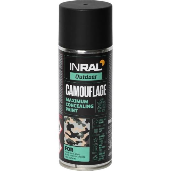 Prekės „Dažai INRAL CAMOUFLAGE RAL9021 matiniai 400 ml“ paveikslėlis
